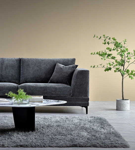 Aluxo Lenox Sofa Range in Steel Velvet