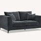 Aluxo Lenox Sofa Range in Steel Velvet