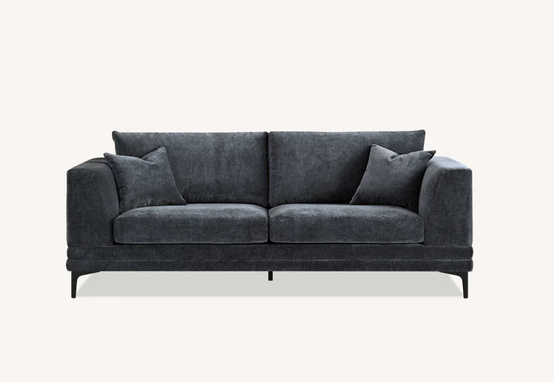 Aluxo Lenox Sofa Range in Steel Velvet