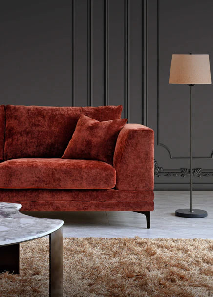 Aluxo Lenox Sofa Range in Rust Velvet