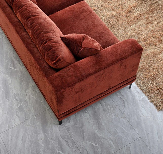 Aluxo Lenox Sofa Range in Rust Velvet