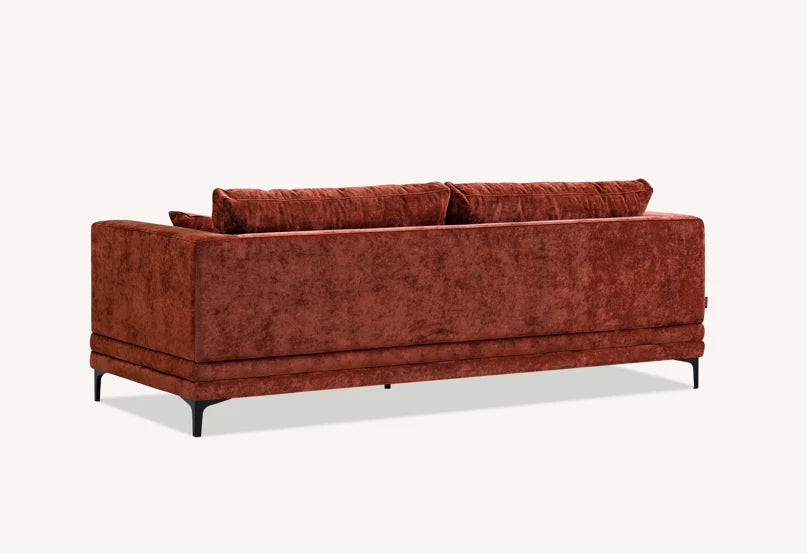 Aluxo Lenox Sofa Range in Rust Velvet