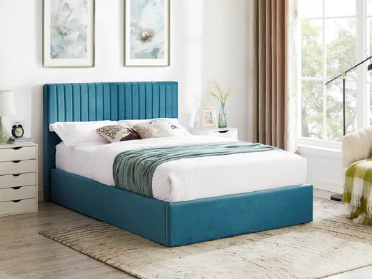 Bowden Teal Ottoman Bed