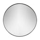 Yard Thin Round Deep Edge Circular Wall Mirror Black