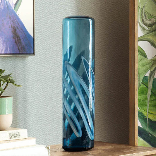 Voyage Maison Tiber Hand-Blown Vase Steel