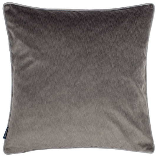 Paoletti Torto Opulent Velvet Cushion Charcoal/Silver