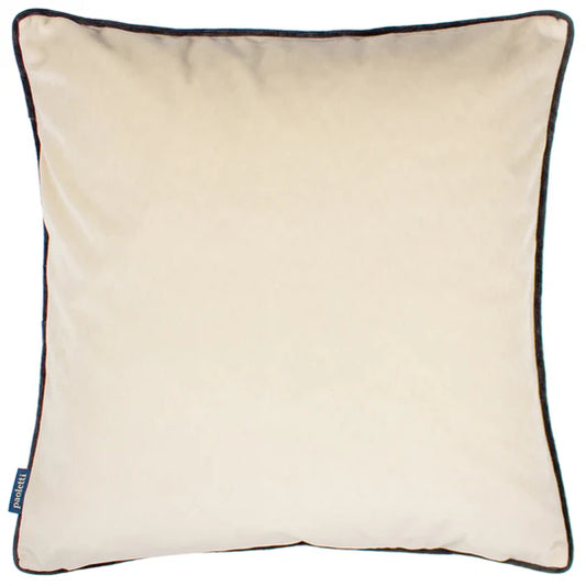 Paoletti Torto Opulent Velvet Cushion Ivory/Black