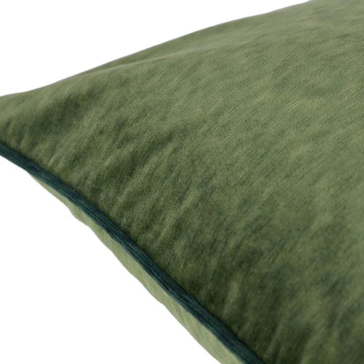 Paoletti Torto Opulent Velvet Cushion Moss/Emerald