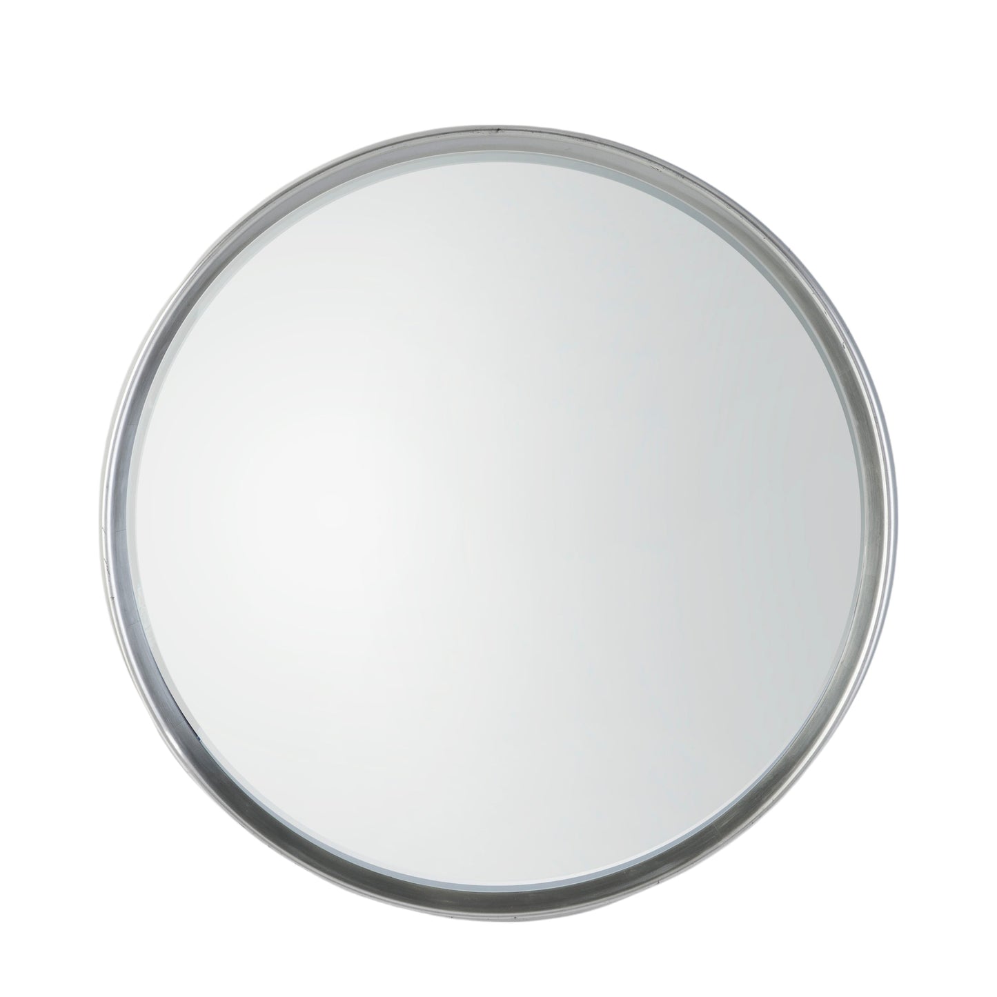 Large Round Mirror Silver 95cm