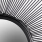 Paoletti Wire Round Circular Wall Mirror Black