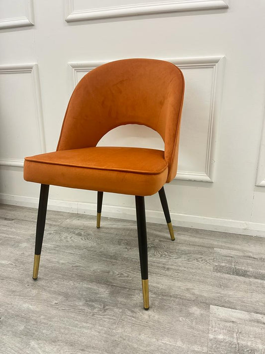 Astra Dining Chair, Rust Velvet