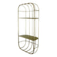 Gold Metal Wall Double Storage Shelf, Basket Design - Gold