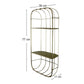 Gold Metal Wall Double Storage Shelf, Basket Design - Gold