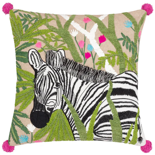 Wylder Zedra Embroidered Cushion Fern