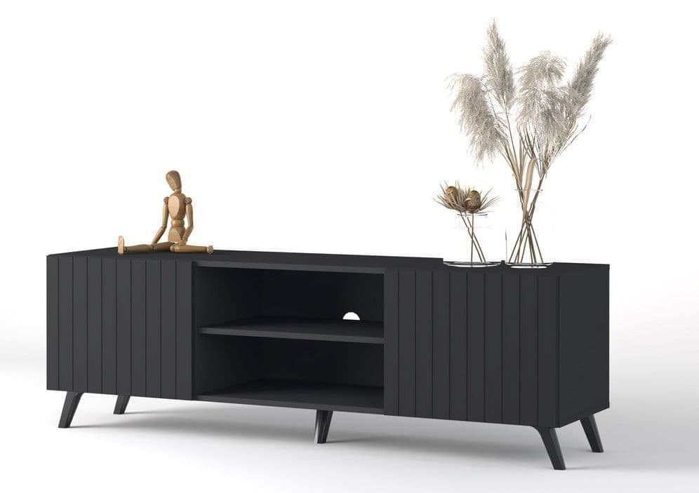 Ormond Matte Black Large TV Cabinet