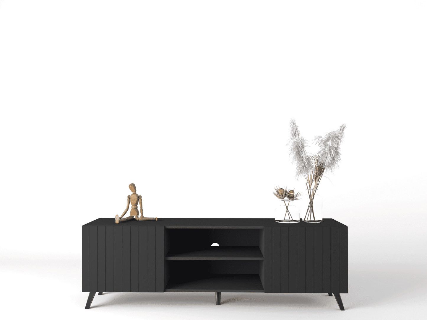 Ormond Matte Black Large TV Cabinet