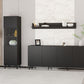 Ormond Matte Black Tall Display Cabinet