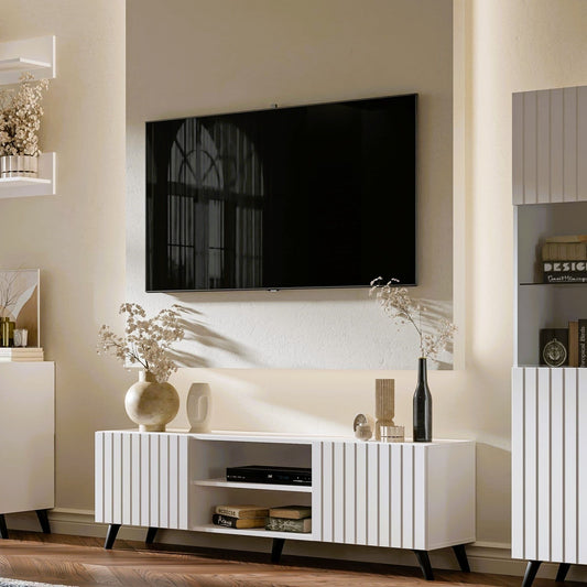 Ormond Matte White Large TV Cabinet