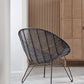 Cox & Cox Flat Rattan Occasional Chair - Black