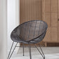 Cox & Cox Flat Rattan Occasional Chair - Black