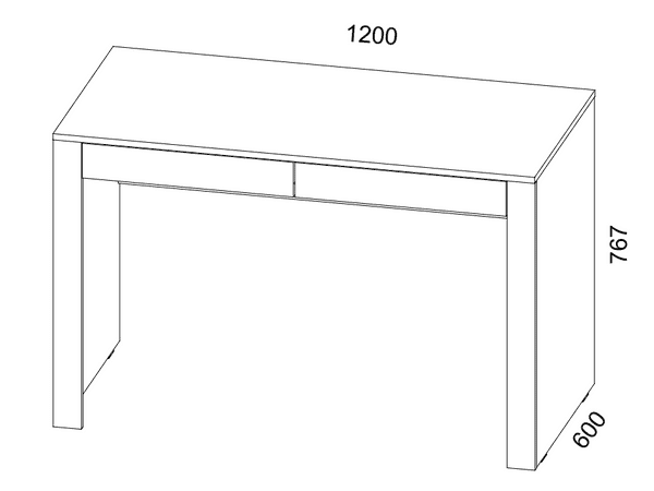 Mount Oak Effect and White Gloss Computer Desk