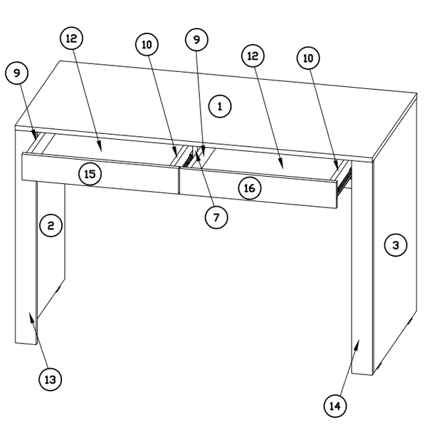 Mount Oak Effect and White Gloss Computer Desk