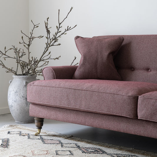 ONE.WORLD Caversham Three Seater Aubergine Sofa