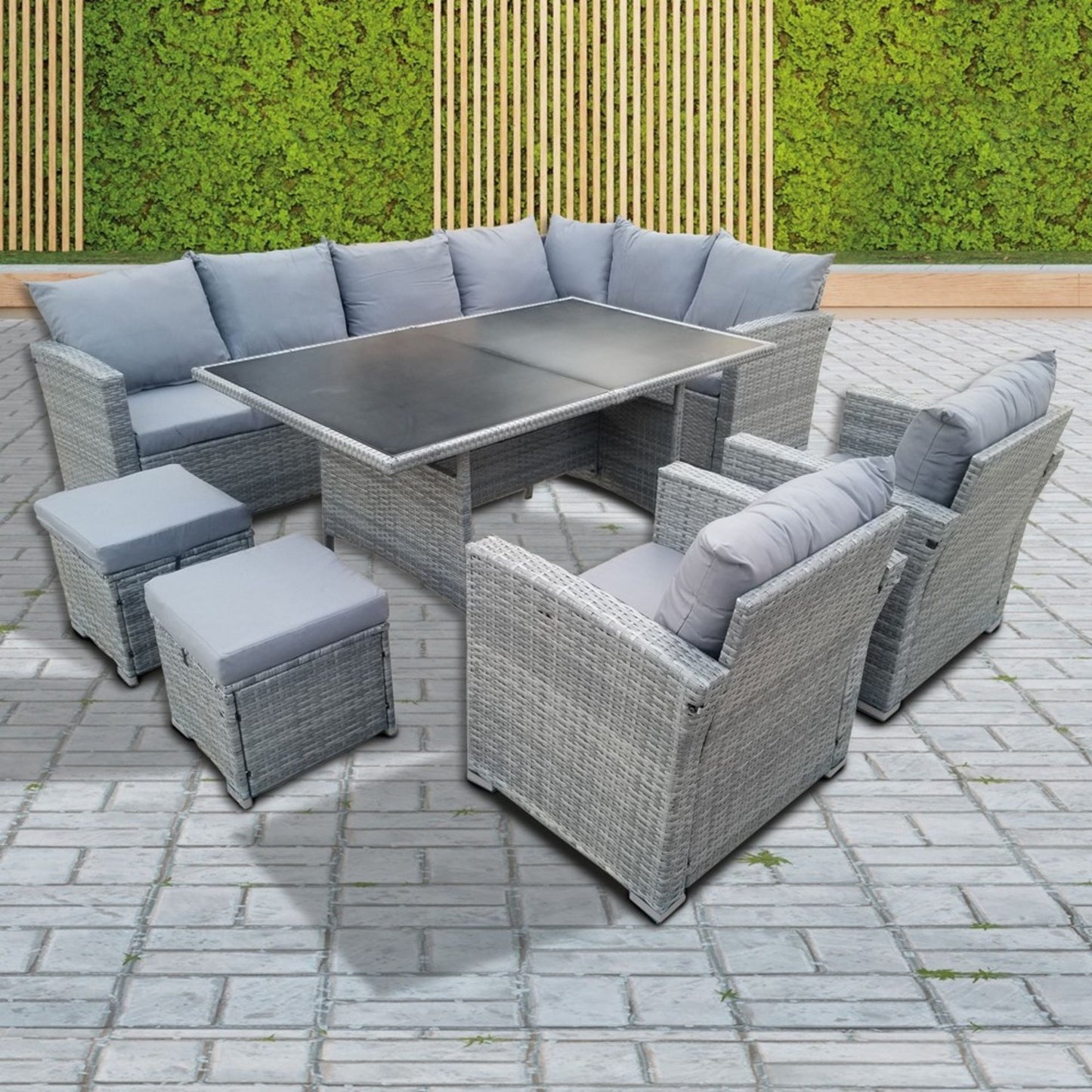 ATHENS 9 Seater Rattan Corner Sofa Set