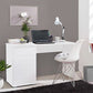 Moore White Gloss Computer Desk With Drawers