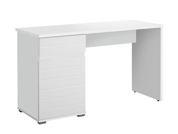 Moore White Gloss Computer Desk With Drawers