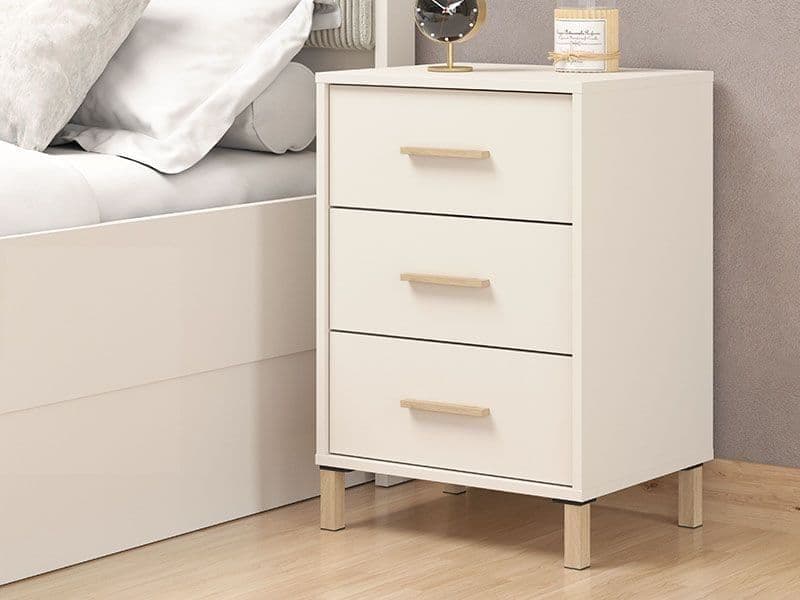 Monroe Cashmere And Artisan Oak Effect Bedside Table