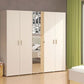 Monroe Cashmere And Artisan Oak Effect Mirrored 5 Door Wardrobe