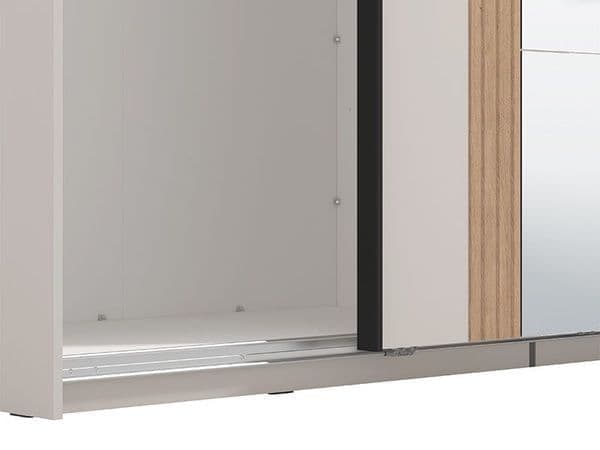 Monroe Cashmere And Artisan Oak Effect Sliding Door Wardrobe 220cm