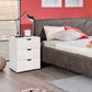 Merritt Arctic White 3 Drawer Bedside Table