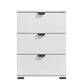 Merritt Arctic White 3 Drawer Bedside Table