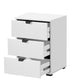 Merritt Arctic White 3 Drawer Bedside Table