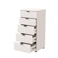 Merritt Arctic White Narrow 5 Drawer Chest