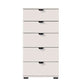 Merritt Arctic White Narrow 5 Drawer Chest