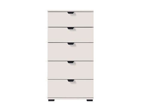 Merritt Arctic White Narrow 5 Drawer Chest