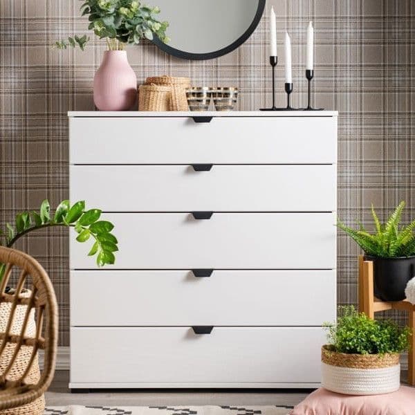 Merritt Arctic White Wide 6 Drawer Chest