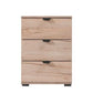 Merritt Oak Effect 3 Drawer Bedside Table