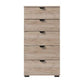 Merritt Oak Effect Narrow 5 Drawer Chest