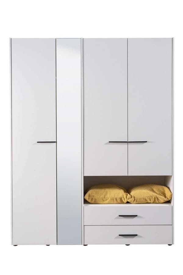 Merritt White 4 Door Wardrobe