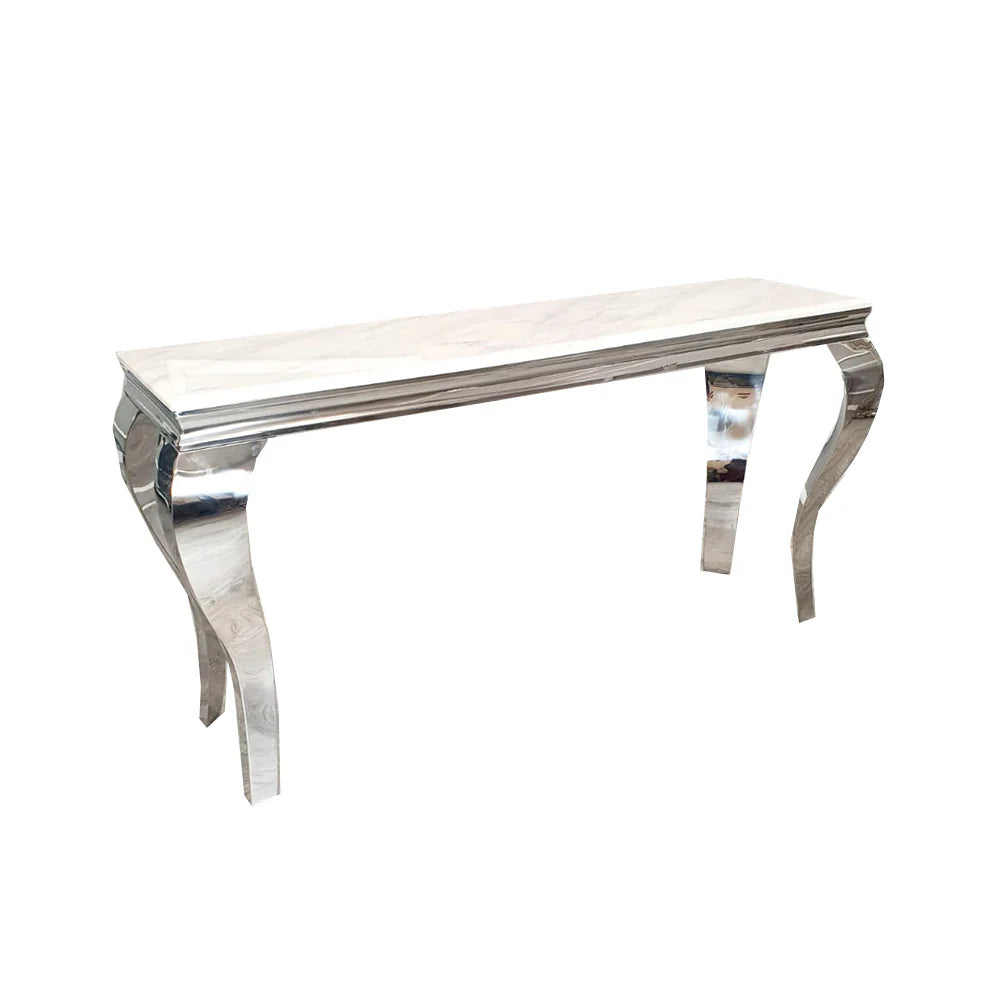 Louis Chrome Console Table