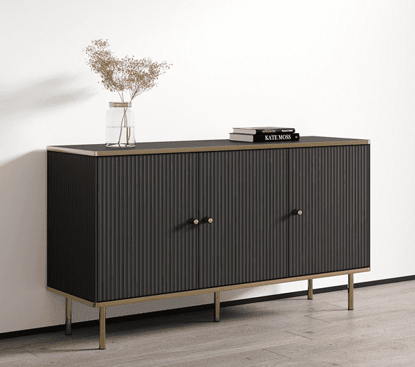 Medley Black And Gold 3 Door Sideboard