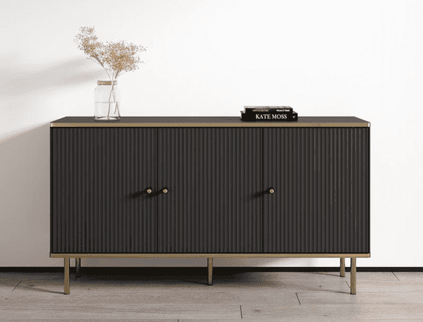 Medley Black And Gold 3 Door Sideboard