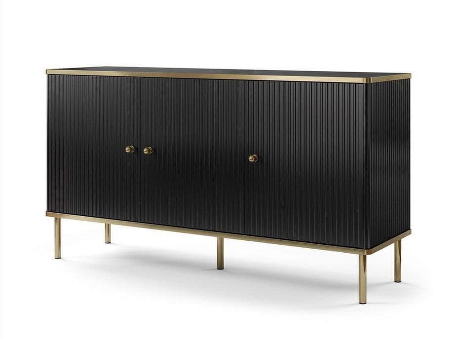 Medley Black And Gold 3 Door Sideboard