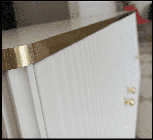 Medley White And Gold 3 Door Sideboard