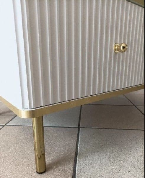 Medley White And Gold 3 Door Sideboard