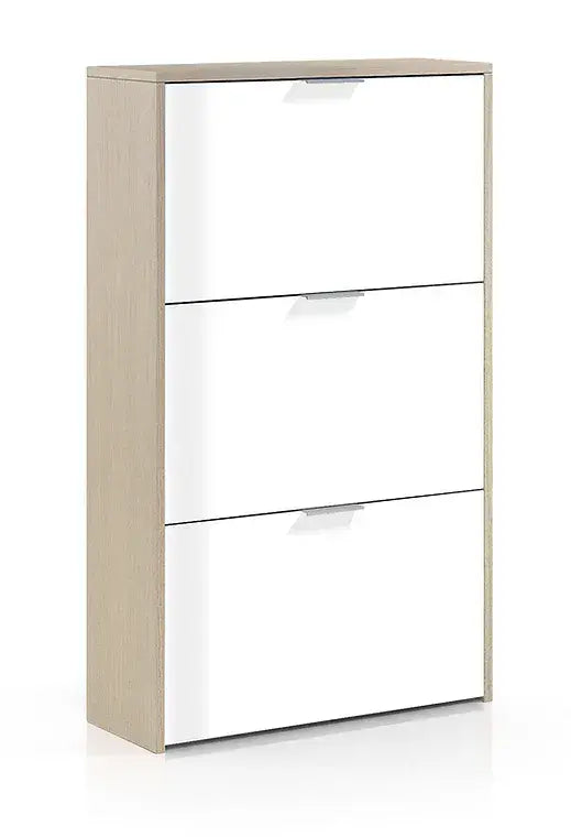 Meadow White And Oak Effect Shoe Cabinet